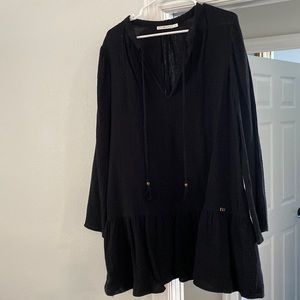 Black gauze dress/ coverup